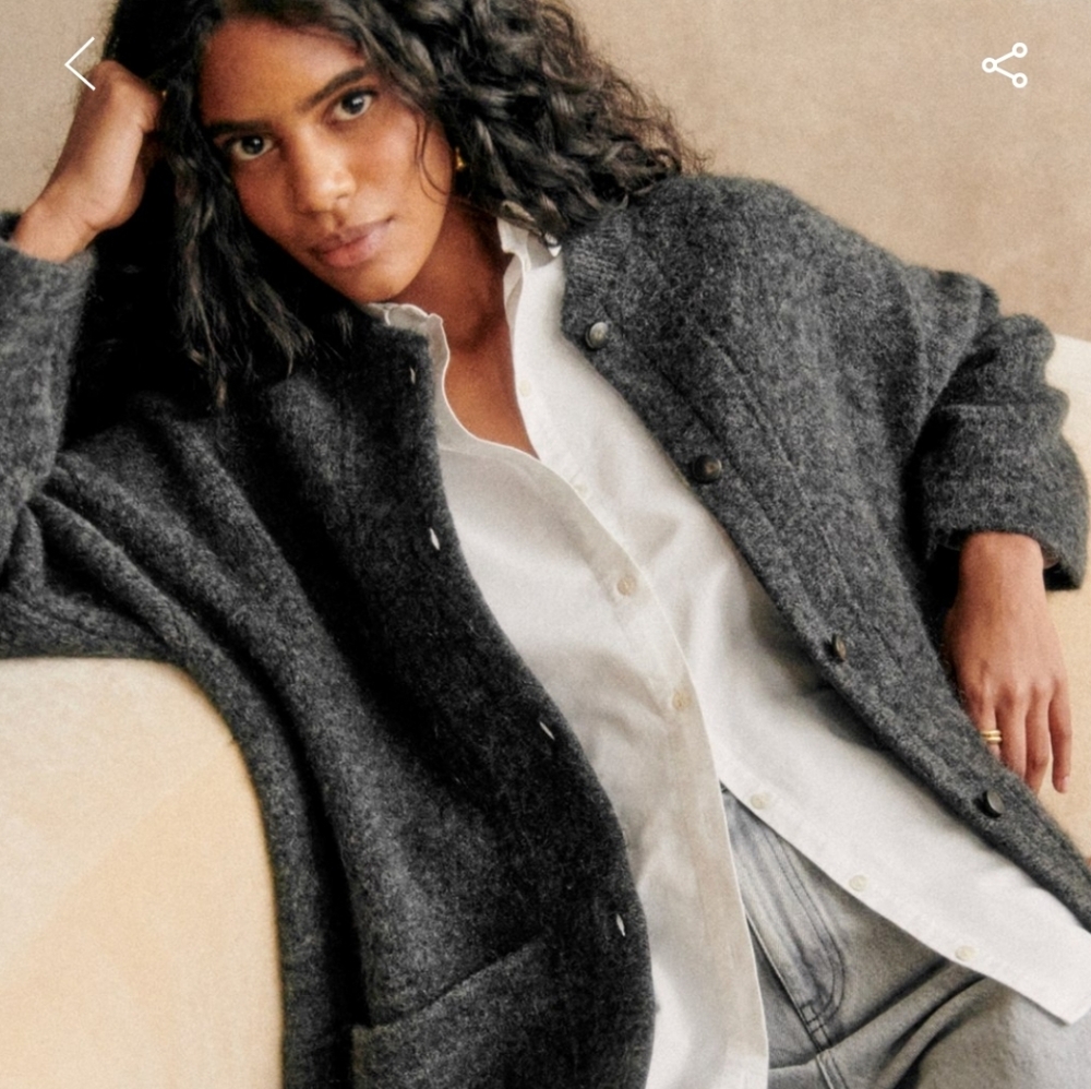 Sezane Nathael Jacket Charcoal Grey - Size XXS